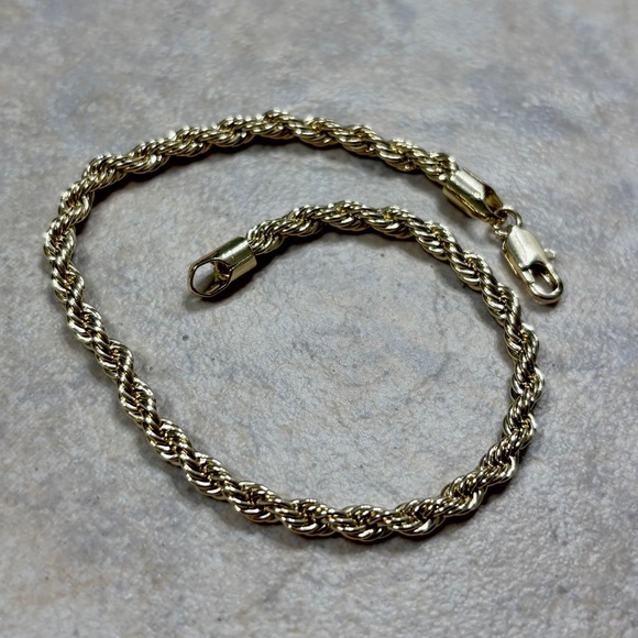 Gold filled  Rope Chain Bracelet - Picture 4 of 5